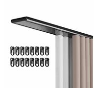 Bastone per tenda a doppio strato, versatile, in alluminio, regolabile, 501000 cm, nero, 910 cm, per camera da letto BayOffice, divisorio elegante