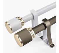 Bastone per tenda a pacchetto di alta qualità, 5 m, montaggio a parete, per un funzionamento regolare, ideale per camera da letto, soggiorno, cucina, elegante design bianco, lunghezze versatili