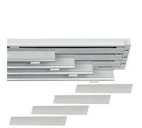 Bastone per Tenda a Pannello con Binario a 4 Vie, Personalizzabile, Apertura a Corda o Manuale, Binario Tende a Pannello per Interni, Finestre, Porte o Separè, Attacco a Soffitto o Parete (220CM)