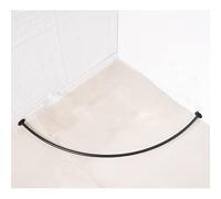 Bastone per tenda ad angolo dorato, in metallo, da appendere alla parete, per doccia e spogliatoio, con anelli per tende, elegante mensola da 90 x 90 cm, per negozi di abbigliamento