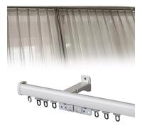 Bastone per tenda da 1,5 m, bianco, per tendaggi decorativi, con divisorio laterale, include connettore resistente all'usura, ideale per l'arredamento del soggiorno.