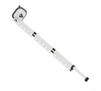 Bastone per tenda da doccia a parete con ventose a vuoto, design pieghevole per forme doccia personalizzate e ottimizzazione dello spazio (bianco (tre punti))