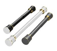 Bastone per tenda da doccia regolabile senza fori, 40-500 cm, estensibile per finestre e armadi, nero, per 260-350 cm, facile installazione, design moderno antiruggine