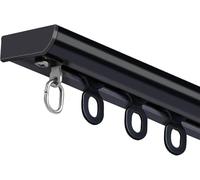 Bastone per tenda da interno ultra sottile da 140 cm, con rulli e tappi terminali, facile installazione, funzionamento liscio, ideale per la decorazione della casa e interni moderni