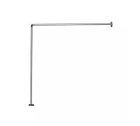 BASTONE PER TENDA DOCCIA UNIVERSALE ANGOLARE A L CON ASTE 90X90 CM ARGENTO 79520