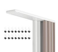 Bastone per tenda doppio in alluminio versatile, 501.000 cm, ideale per camere da letto BayOffice, divisori, elegante design bianco, 160 cm