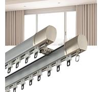 Bastone per tenda doppio, resistente, montabile, per soffitto o parete, ideale per separare le stanze e per la privacy