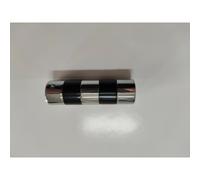 Bastone Per Tenda Finitura Acciaio ø20mm, Scorritenda A Strappo, Binario Tende - Descrizione e Colore: Terminale Riflessi Nero Cromato