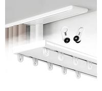 Bastone per tenda in alluminio resistente, 0,510 m, scorrevole liscio, per camera da letto, divisorio, balcone, bianco, lunghezza 8,6 m