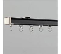 Bastone per tenda in alluminio resistente con kit di staffe, guida divisoria da soffitto per finestre a golfo, design che riduce il rumore per un funzionamento regolare, ideale per decorare la casa