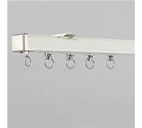 Bastone per tenda in alluminio resistente con kit di staffe, guida divisoria da soffitto per finestre a golfo, design che riduce il rumore per una decorazione elegante della casa