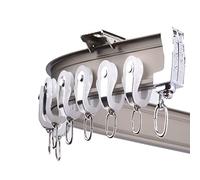 Bastone per tenda in alluminio resistente per uso esterno, montaggio a parete/soffitto con kit di installazione completo, ideale per balcone, patio e gazebo
