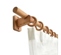 Bastone per tenda in bambù, diametro 29 mm, per tende con occhielli e anelli, lunghezza 230 cm, stile romano, per camera da letto, soggiorno e cucina, design elegante