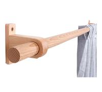Bastone per tenda in legno con supporto laterale, ideale per camera da letto, soggiorno, ufficio, 140 cm, migliora l'arredamento della tua casa