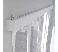 Bastone per tenda regolabile da 9 a 7 m, pannello mantovana in metallo per finestre a baia e bagno, bianco, 140 cm, ideale per la privacy degli appartamenti e la decorazione della casa elegante