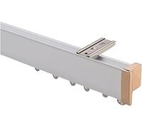Bastone per tenda regolabile in alluminio da 1 m 6 m, per montaggio a parete, elegante design bianco, per soggiorno e camera da letto, set di 4 (4 x 1 m), perfetto per la decorazione della casa