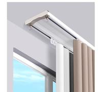 Bastone per tenda silenzioso a doppio binario in alluminio per balconi e salotti, divisorio resistente, 310 cm, bianco, sistema scorrevole liscio per un facile utilizzo