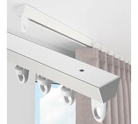 Bastone per tenda ultra sottile in alluminio, 14 m, per soggiorno e camera da letto, include accessori di montaggio, bianco, 2,7 m, soluzione elegante e decorativa per la casa