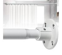 Bastone per tende 70-230 cm, Bastone per tende da doccia estraibile bianco opaco per bagno, finestra, guardaroba