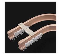 Bastone Per Tende A Doppio Binario Flessibile In Alluminio Per Soffitto/parete, Per Camera Da Letto, Soggiorno, Finestra A Bovindo, Binario Per Tenda Da Doccia(Or Rose -Ceiling,600cm/4*150cm)