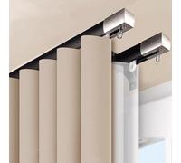 Bastone per Tende a Doppio Binario Resistente, Binario in Alluminio Silenzioso da 2,6 m/8,5 Piedi per divisorio, Trattamento per finestre Nero, Perfetto per l'arredamento di Soggiorno e Came