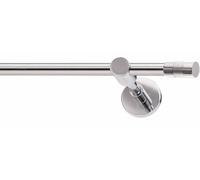 BASTONE PER TENDE ACCIAIO INOX SATINATO CON SCIVOLI O ANELLI COMPLETO DI TUTTO,.