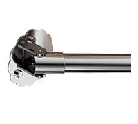 Bastone per Tende, Binario per Tende Regolabile, Supporto Girevole in Acciaio Inox a 180° per Asta Doccia, Asta per Tende a Parete Angolata, Binario a Soffitto per Bagno(Size:130-210cm,Color:a)