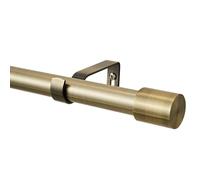 Bastone per tende con punte decorative da 2,54 cm di diametro in ottone antico allungabile da 76 a 320 cm con 3 supporti. Bastone per tende robusto da 30 a 126 pollici per soggiorno, camera da letto