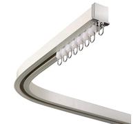 Bastone per tende curvo in alluminio flessibile da 10 m, per letti a castello e finestre a golfo, soluzione per tende senza cuciture, binario versatile per una facile installazione e un arredamento