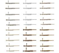 Bastone per Tende da Interno in Legno Anticato Ø 35 mm con Accessori, Movimento Manuale o a Corda in diversi colori. Bastone Tenda Legno (300 CM A STRAPPO, Oro Antico Terminale Old)