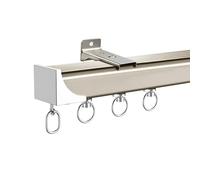 Bastone per tende da soffitto robusto, montaggio a parete, facile installazione, finitura champagne, resistente, ideale per la decorazione della casa, lunghezza utilizzabile 5,5 m