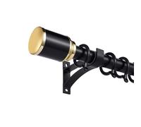 Bastone Per Tende Divisorio, Bastone Per Tende In Alluminio, Bastone Per Tende Da 2,8 Cm Di Diametro, Aste Per Tende Di Supporto Per Carichi Pesanti(Black,130cm/4.2ft)