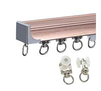 Bastone per tende doppio in alluminio resistente, facile da installare, perfetto per soggiorno e camera da letto, divisori, disponibile in 5 colori, incluso il viola