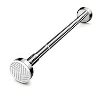 Bastone per Tende Estensibile, Acciaio Inox Tende Doccia Estensibile Senza Trapano Bastoni per Tende Divisori per Vasca da Bagno Bagno Spogliatoio Armadio(Silver,150-220cm)