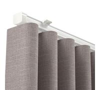 Bastone per tende in alluminio ondulato, 290 cm, montaggio a parete/soffitto, resistente, ideale per soggiorno, camera da letto, ufficio, decorazione elegante per finestre