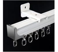 Bastone per tende in lega di alluminio resistente, 200 cm, divisorio per montaggio a soffitto o parete, asta durevole di 2 mm di spessore per un uso domestico versatile