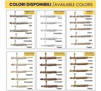 Bastone per Tende in Legno 35mm Su Misura - Artigianale con Sistema a Corda o Strappo - Lunghezza: 240 cm, Movimento: A strappo, Colore: Argento Oro, Terminale: Smeraldo