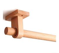 Bastone per tende in Legno Per Finestre, 29mm Diametro Decorativo Aste Per Tende con 2 Staffa Di Supporto E Viti Robusto Singtola Bastone Per Camera Da Letto Cucina Ufficio-A-100CM