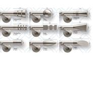 Bastone per tende moderno Diametro 20 mm Linea decorativo 5 Made in Italy
