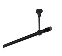 Bastone per tende nero, 400 cm, 1 binario, 19 mm, in metallo, fissaggio a soffitto, cilindro
