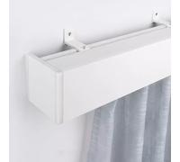 Bastone per tende resistente da 2,1 m con mantovana, binario decorativo da parete per pannelli doccia e finestre, durevole scatola per tende a binario singolo, elegante decorazione per la casa