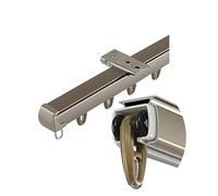 Bastone per Tende Resistenti Binario per Tende in Alluminio Asta per Tende Soffitto Silenziosi incl. Accessori per Soggiorno(Gold-Top,400cm(4 * 100cm))