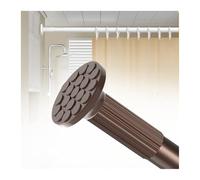 Bastone per Tende Senza Trapano - Asta di Tensione Telescopica, Asta Doccia Estensibile Senza Attrezzi, Adatta a Soggiorni e Camere da Letto(Brown,328-377cm(129-148in))