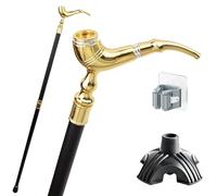 Bastone Pipetta Oro Vintage, Impugnatura Ergonomica, Antiscivolo e Resistente Portatile Unisex Anche un Accessorio di Moda