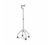 Bastone Quadripode Manico Aperto Regolabile per Anziani e Disabili in alluminio