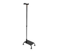 Bastone regolabile 85 - 105 cm - portata fino a 150 kg, supporto per camminare a quattro piedi per anziani con supporto per sollevamento scale, nero