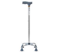 Bastone regolabile per anziani, leggero e robusto, per uomini e donne, con base a quattro zampe, base in gomma antiscivolo, telescopico con un clic