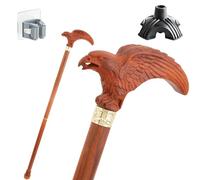 Bastone Retro in Legno Massiccio, Manico Ergonometrico Antiscivolo Resistente all'usura e Portatile Ideale per Anziani Accessorio Elegante per Signori