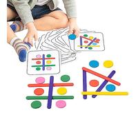 Bastone,Rich Card Patterns Gioco di intelligenza fai-da-te con bastoncini a sei colori - Giocattolo, rompicapo per l'apprendimento precoce giocattolo regalo educativo per compleanno, Natale