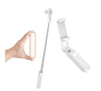 Bastone Selfie Bluetooth, Asta per Selfie Mini 13-67 cm - Selfie Stick Bianco con Supporto Telefono 360° per Viaggi, Vlog, Video e Foto di Gruppo